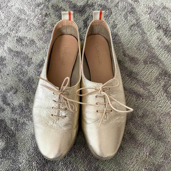 Intrend Leather Gold Ballet Flats US7.5 - Picture 2 of 10